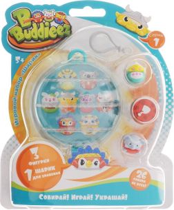Bbuddieez набор шарик-шкатулка с подвеской и 3 шарма-персонажа, для хранения 8 шармов