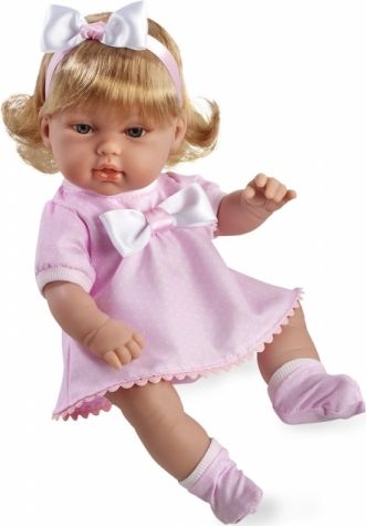 Кукла Arias блондинка в розовом платье с бантом 33 см