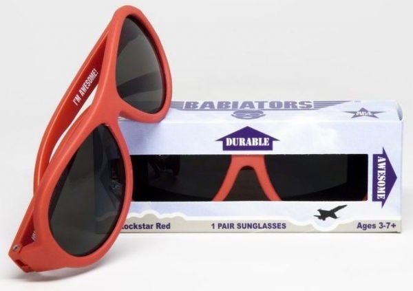 Солнцезащитные очки Babiators Original. Рок-звезда. Красный. Возраст 3-7+ лет