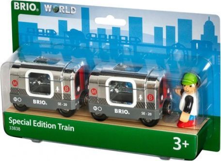 BRIO Поезд метро Металлик из 2 вагонов Special Edition с фигуркой