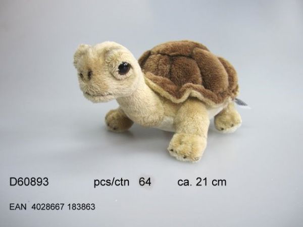 Игрушка мягконабивная Черепаха коричневая 21 см