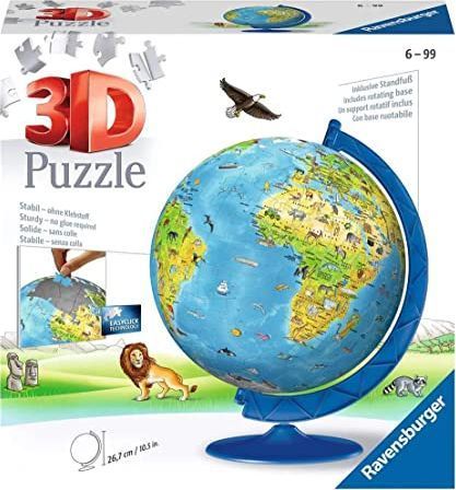 Пазл 3D RAVENSBURGER Глобус Детский мир 180 элементов