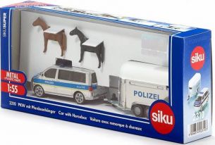 Полицейская машина с прицепом для лошадей
