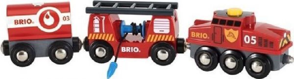 BRIO Пожарный поезд с выдвижной лестницей и пожарным шлангом
